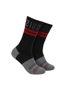Black/Grey Sport Crew Sock | 2Undr Men's Socks | Sam's Tailoring Fine Men Clothing