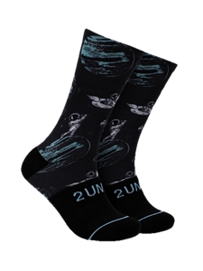 Space Gold Black Flex Printed Crew Sock | 2Undr Men's Socks | Sam's Tailoring Fine Men Clothing