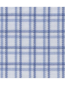 Blue Fine Over-Check Carmel Dress Shirt | Hagen Dress Shirts | Sam's Tailoring Fine Men's Clothing