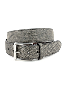 Antique Grey African Cape Buffalo Skin Casual Belt | Torino Leather Belts Collection | Sam's Tailoring Fine Men's Clothing