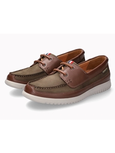 Loden Full Grain Leather Soft Air Insole Boat Shoe | Mephisto Boat Shoes | Sam's Tailoring Fine Men's Clothing