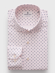 Bright Pink Modern 4Flex Stretch Knit Men's Shirt | Emanuel Berg Shirts Collection | Sam's Tailoring Fine Men Clothing