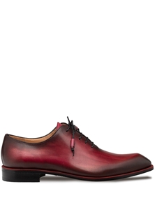 Burgundy Dietro Whole Cut Calfskin Men's Oxford | Mezlan Lace Up Shoes Collection | Sam's Tailoring Fine Men's Clothing