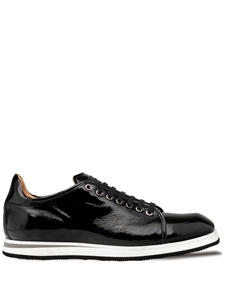 Black Cartuja Shiny Calf Men's Casual Sneaker | Mezlan Casual Shoes Collection | Sam's Tailoring Fine Men's Clothing