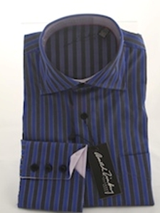 Arnold Zimberg Blue Stripes Long Sleeves Shirt 400204 - Shirts | Sam's Tailoring Fine Men's Clothing