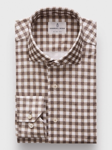 Light Pastel Brown Modern 4Flex Stretch Knit Men's Shirt | Emanuel Berg 4Flex Shirts Collection | Sam's Tailoring Fine Men Clothing