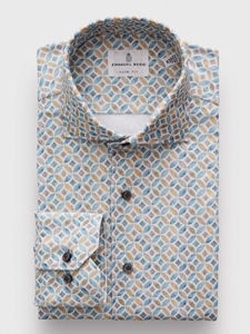 Turquoise  Modern 4Flex Stretch Knit Men's Shirt | Emanuel Berg 4Flex Shirts Collection | Sam's Tailoring Fine Men Clothing