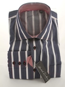 Arnold Zimberg Blue and White Long Sleeves Shirt 400205 - Shirts | Sam's Tailoring Fine Men's Clothing
