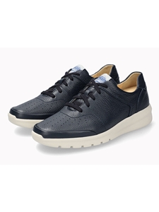 Navy Full Grain Leather Air Relax Men's Sneaker | Mephisto Men's Shoes Collection  | Sam's Tailoring Fine Men Clothing