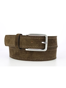 Brown Luxe Suede Leather Nubuck Lining Men's Belt | Mephisto Belts Collection | Sam's Tailoring Fine Men's Clothing