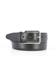 Black Pebble Grain Italian Leather Men's Belt | Mephisto Belts Collection | Sam's Tailoring Fine Men's Clothing