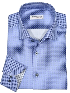 Staple Circle Medallion Roll Collar Men's Shirt | Marcello Shirts Collection | Sam's Tailoring Fine Men's Clothing