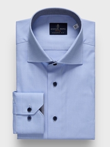 Pastel Blue Natural Stretch Yoga Twill Premium Dress Shirt | Emanuel Berg Dress Shirts | Sam's Tailoring Fine Men Clothing