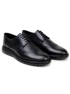 Black Genuine Leather Light Sole Men's Shoe | Belvedere Studio Shoes | Sam's Tailoring Fine Men's Clothing