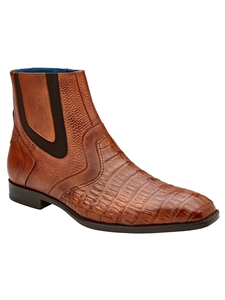 Antique Sport Caiman Crocodile Italian Leather Monte Shoe | Belvedere Dress Shoes | Sam's Tailoring Fine Men's Clothing