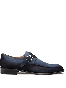 Royal Diesel Burnished Suede Monk Strap Men Shoe | Mezlan Monk Strap Collection | Sam's Tailoring Fine Men's Clothing