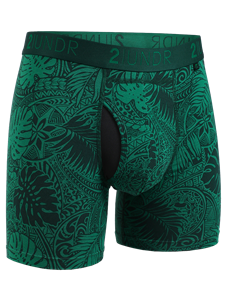 Coastal Green Swing Shift 6" Boxer Brief Underwear | 2Undr 6" Boxer Brief Underwear's Collection | Sam's Tailoring Fine Men's Clothing