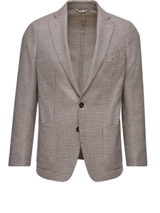 Grey Wool Blend Houndstooth Twill D-Constructed Jacket | Emanuel Berg Jackets Collection | Sam's Tailoring Fine Men Clothing
