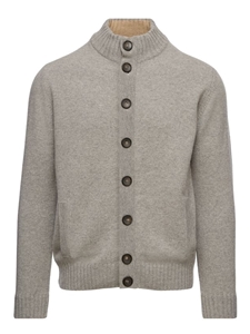Silver Premium Men's Full Button Cardigan | Emanuel Berg Sweaters Collection | Sam's Tailoring Fine Men Clothing