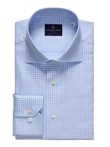 Pastel Blue Natural Stretch Yoga Twill Luxury Dress Shirt | Emanuel Berg Dress Shirts Collection | Sam's Tailoring Fine Men Clothing