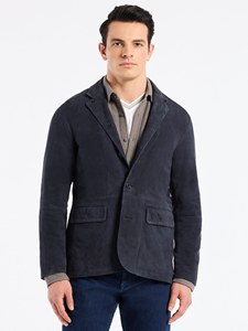 Navy Notch Button Front Jetset IX Classic Fit Blazer | Robert Graham Blazers Collection | Sam's Tailoring Fine Men's Clothing