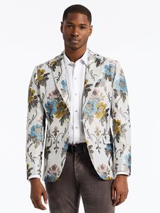 White Limited Edition Grand Entrance Tailored Blazer | Robert Graham Blazers Collection | Sam's Tailoring Fine Men's Clothing