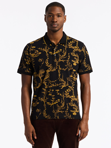 Black Point Collar Vakos Short Sleeve Polo | Robert Graham Polos Collection | Sam's Tailoring Fine Men's Clothing