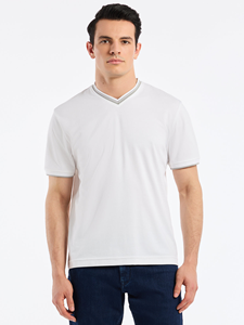 White Holton Men's Short Sleeve T-Shirt | Robert Graham T-Shirts Collection | Sam's Tailoring Fine Men's Clothing