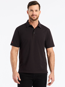 Black Furlan Short Sleeve Men's Polo | Robert Graham Polos Collection | Sam's Tailoring Fine Men's Clothing