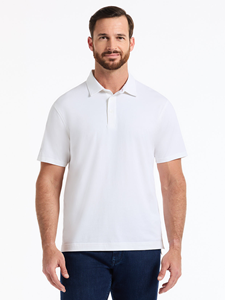 White Furlan Short Sleeve Men's Polo | Robert Graham Polos Collection | Sam's Tailoring Fine Men's Clothing