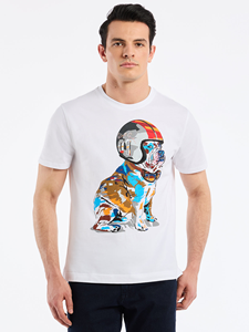 White Racer Graham Short Sleeve T-Shirt | Robert Graham T-Shirts Collection | Sam's Tailoring Fine Men's Clothing