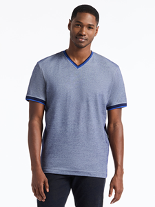 Navy Holton Short Sleeve Men's T-Shirt | Robert Graham T-Shirts Collection | Sam's Tailoring Fine Men's Clothing