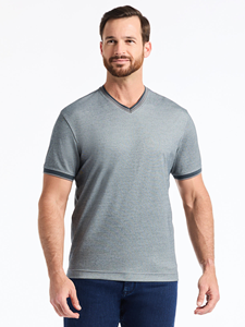 Charcoal Holton Short Sleeve Men's T-Shirt | Robert Graham T-Shirts Collection | Sam's Tailoring Fine Men's Clothing