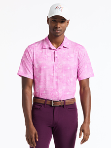 Pink Norlen Men's Short Sleeve Polo | Robert Graham T-Shirts Collection | Sam's Tailoring Fine Men's Clothing