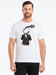 White Wine Man Short Sleeve Men's T-Shirt | Robert Graham T-Shirts Collection | Sam's Tailoring Fine Men's Clothing