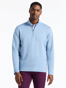 Chambray Blue Troland Long Sleeve Knit Shirt | Robert Graham Knits Collection | Sam's Tailoring Fine Men's Clothing