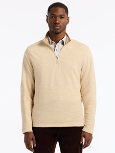 Oatmeal Ledson Long Sleeve Men's Knit Shirt | Robert Graham Knits Collection | Sam's Tailoring Fine Men's Clothing