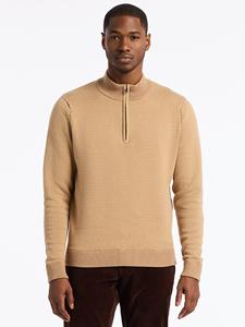 Camel Walton Long Sleeve Men's Sweater | Robert Graham Knits Collection | Sam's Tailoring Fine Men's Clothing