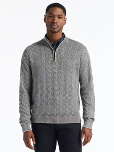 Grey Aubin Long Sleeve Men's Sweater | Robert Graham Sweaters Collection | Sam's Tailoring Fine Men's Clothing