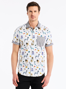 White Dog Show Short Sleeve Button Down Shirt | Robert Graham Short Sleeves Shirts Collection | Sam's Tailoring Fine Men's Tailoring