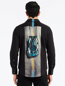 Charcoal Ride The Line Long Sleeve Button Down Shirt | Robert Graham Long Sleeves Shirts Collection | Sam's Tailoring Fine Men's Clothing