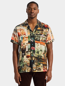 Multi Harrys Place Short Sleeve Button Down Shirt | Robert Graham Short Sleeves Shirts Collection | Sam's Tailoring Fine Men's Tailoring