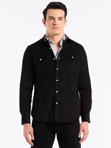 Black Wyatt Men's Long Sleeve Button Down ShirtIvory Wyatt Men's Long Sleeve Button Down ShirtIndigo Leonard Long Sleeve Button Down Men ShirtWhite Devonshire Long Sleeve Button Down ShirtBlack Devonshire Long Sleeve Button Down Shirt | Robert Graham Long Sleeves Shirts Collection | Sam's Tailoring Fine Men's Tailoring