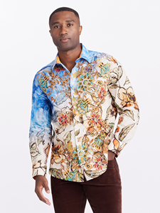 Multi Wanderinblossom Limited Edition Long Sleeve Button Down Shirt  | Robert Graham Long Sleeves Shirts Collection | Sam's Tailoring Fine Men's Tailoring