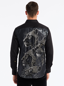 Black Lion's Shadow Limited Edition Long Sleeve Button Down Shirt | Robert Graham Long Sleeves Shirts Collection | Sam's Tailoring Fine Men's Tailoring