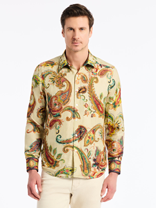 Cream Boca Dreams Limited Edition Long Sleeve Button Down Shirt | Robert Graham Long Sleeves Shirts Collection | Sam's Tailoring Fine Men's Tailoring