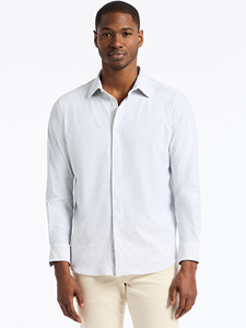 White Thurston Long Sleeve Button Down Knit Shirt | Robert Graham Long Sleeves Shirts Collection | Sam's Tailoring Fine Men's Tailoring