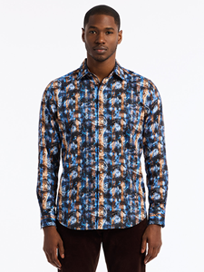 Multi Remington Long Sleeve Button Down Men's Shirt | Robert Graham Long Sleeves Shirts Collection | Sam's Tailoring Fine Men's Tailoring