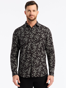 Black Angola Men's Long Sleeve Button Down Shirt | Robert Graham Long Sleeves Shirts Collection | Sam's Tailoring Fine Men's Tailoring