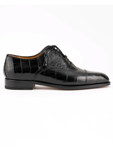 Black Alligator Leather Classic Dress Shoe | Ferrini Men's Dress Shoes | Sam's Tailoring Fine Men Clothing